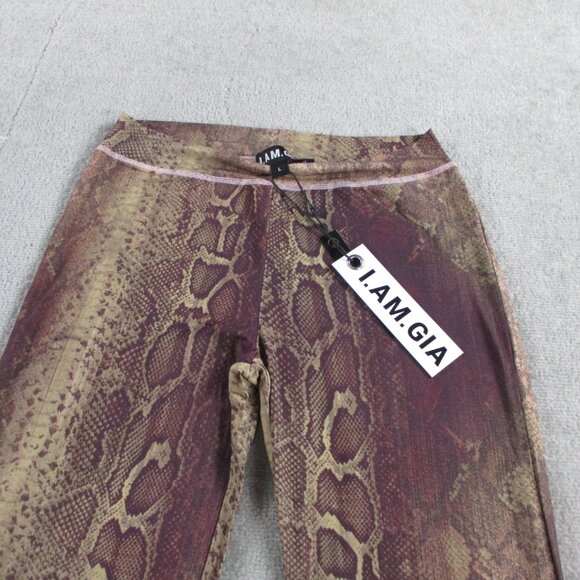 IAMGIA Blare Trackpant Womens Large Snake Print Pants Only Stretch Pull On NEW - Picture 4 of 15